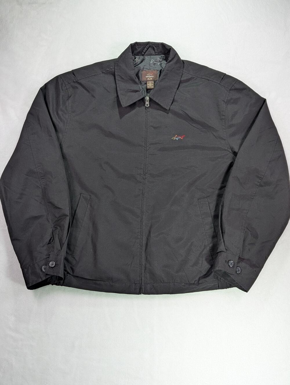 Greg Norman Tasso Elba Lightweight Golf Jacket Black L VTG